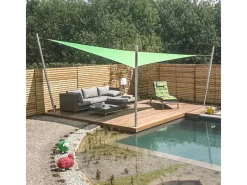 Sonnensegel Dreieck 5,6x5,6x5,6m UPF50+ PES Regendicht UV-Schutz Sonnenschutz Terrasse Garten Apfel*Toldoro Discount