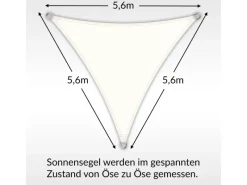 Toldoro Sonnensegel|Sonnensegel Dreieck 5,6x5,6x5,6m UPF50+ PES Regendicht UV-Schutz Sonnenschutz Terrasse Garten