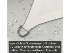 Toldoro Sonnensegel|Sonnensegel Dreieck 4,6x4,6x4,6m UPF50+ PES Regendicht UV-Schutz Sonnenschutz Terrasse Garten