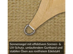 Sonnensegel Dreieck 5x5x7,1m HDPE Luft & Wasserdurchlässig UV-Schutz Garten*Toldoro Clearance