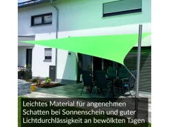 Toldoro Sonnensegel|Sonnensegel Dreieck 4,6x4,6x4,6m UPF50+ PES Regendicht UV-Schutz Sonnenschutz Terrasse Garten Apfel
