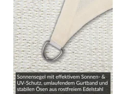 Sonnensegel Dreieck 4x4x4m HDPE Luft & Wasserdurchlässig UV-Schutz Garten*Toldoro Outlet