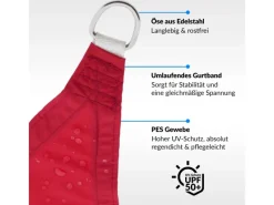Sonnensegel Dreieck 4,6x4,6x4,6m UPF50+ PES Regendicht UV-Schutz Sonnenschutz Terrasse Garten*Toldoro