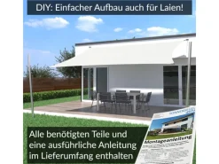 Toldoro Sonnensegel|Sonnensegel Komplettset 5,6x5,6m UPF50+ mit Befestigungsmaterial Halterung Pfosten Mast & Zubehör Regendicht UV-Schutz Sonnenschutz