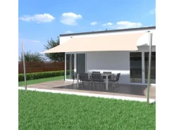 Toldoro Sonnensegel|Sonnensegel Komplettset 4x3m UPF50+ mit Befestigungsmaterial Halterung Pfosten Mast & Zubehör Regendicht UV-Schutz Sonnenschutz