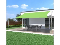 Toldoro Sonnensegel|Sonnensegel Komplettset 4,6x4,6m UPF50+ mit Befestigungsmaterial Halterung Pfosten Mast & Zubehör Regendicht UV-Schutz Sonnenschutz Apfel