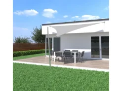 Toldoro Sonnensegel|Sonnensegel Komplettset 4x4x5,6m UPF50+ mit Befestigungsmaterial Halterung Pfosten Mast & Zubehör Regendicht UV-Schutz Sonnenschutz