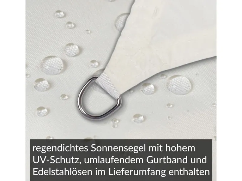 Sonnensegel Komplettset 6x3m UPF50+ mit Befestigungsmaterial Halterung Pfosten Mast & Zubehör Regendicht UV-Schutz Sonnenschutz*Toldoro Clearance