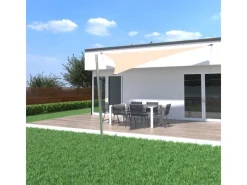 Sonnensegel Komplettset 5x5x7,1m UPF50+ mit Befestigungsmaterial Halterung Pfosten Mast & Zubehör Regendicht UV-Schutz Sonnenschutz*Toldoro Hot