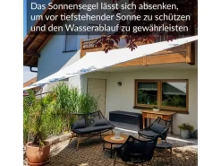 Toldoro Sonnensegel|Sonnensegel Komplettset 4x4x5,6m UPF50+ mit Befestigungsmaterial Halterung Pfosten Mast & Zubehör Regendicht UV-Schutz Sonnenschutz