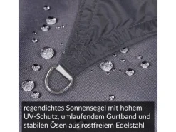 Toldoro Sonnensegel|Outdoor Whirlpools|Sonnensegel Quadrat 4x4m UPF50+ PES Regendicht UV-Schutz Sonnenschutz Terrasse Garten