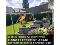 Toldoro Sonnensegel|Outdoor Whirlpools|Sonnensegel Quadrat 4x4m UPF50+ PES Regendicht UV-Schutz Sonnenschutz Terrasse Garten