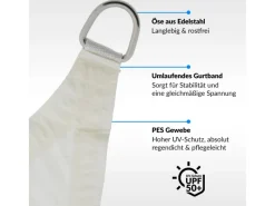Toldoro Outdoor Whirlpools|Sonnensegel Quadrat 5x5m UPF50+ PES Regendicht UV-Schutz Sonnenschutz Terrasse Garten