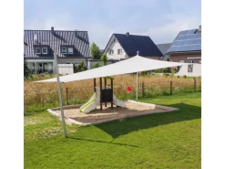 Sonnensegel Quadrat 4x4m HDPE Luft & Wasserdurchlässig UV-Schutz Garten*Toldoro Discount