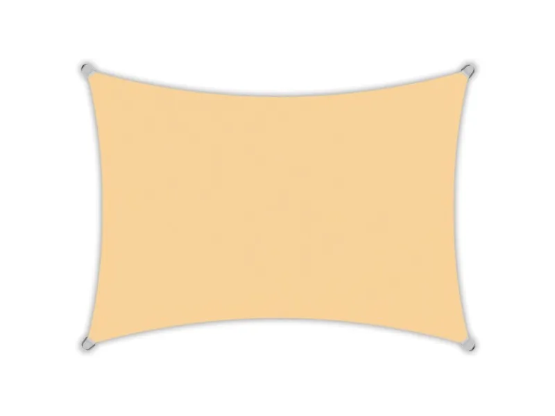 Sonnensegel Rechteck 4x3m UPF50+ PES Regendicht UV-Schutz Sonnenschutz Terrasse Garten*Toldoro New