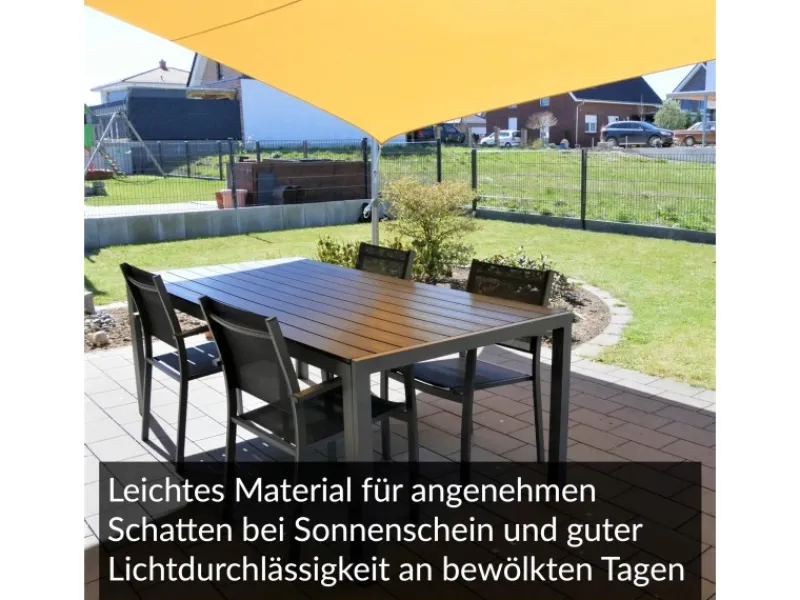 Sonnensegel Rechteck 4x3m UPF50+ PES Regendicht UV-Schutz Sonnenschutz Terrasse Garten*Toldoro New