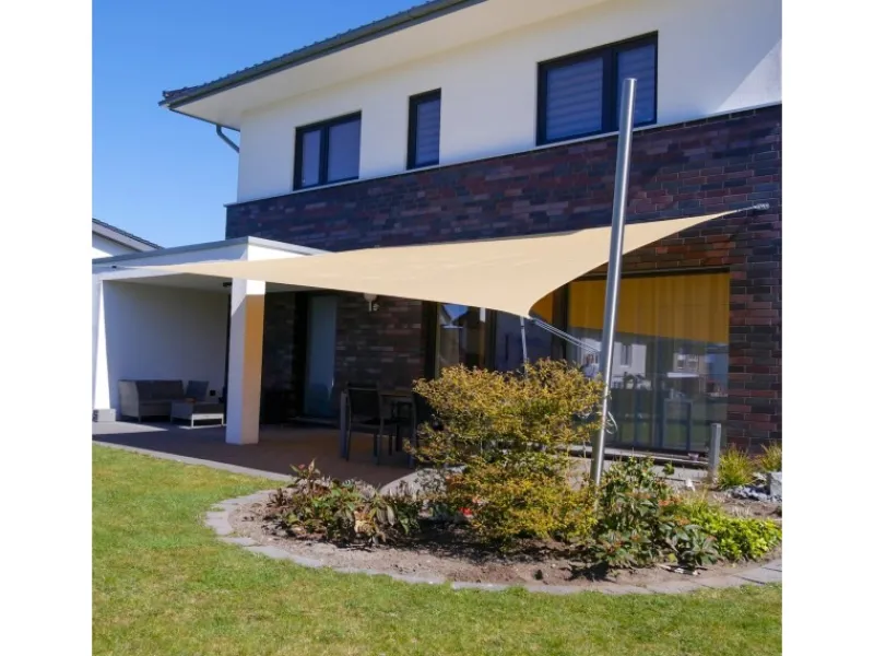 Sonnensegel Rechteck 4x3m UPF50+ PES Regendicht UV-Schutz Sonnenschutz Terrasse Garten*Toldoro New