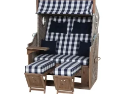 Strandkorb Greenline 135+ Dessin 743 AnthrazitWhiteAkazie FSC®*Trendy by Devries Outlet