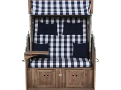 Strandkorb Greenline 135+ Dessin 743 AnthrazitWhiteAkazie FSC®*Trendy by Devries Outlet