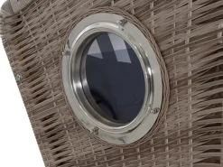 Strandkorb Greenline 135+ Dessin 743 AnthrazitWhiteAkazie FSC®*Trendy by Devries Outlet