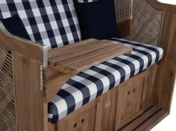 Strandkorb Greenline 135+ Dessin 743 AnthrazitWhiteAkazie FSC®*Trendy by Devries Outlet