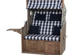 Strandkorb Greenline 135+ Dessin 743 AnthrazitWhiteAkazie FSC®*Trendy by Devries Outlet