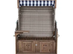 Strandkorb Greenline 135+ Dessin 743 AnthrazitWhiteAkazie FSC®*Trendy by Devries Outlet