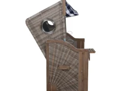 Strandkorb Greenline 135+ Dessin 743 AnthrazitWhiteAkazie FSC®*Trendy by Devries Outlet
