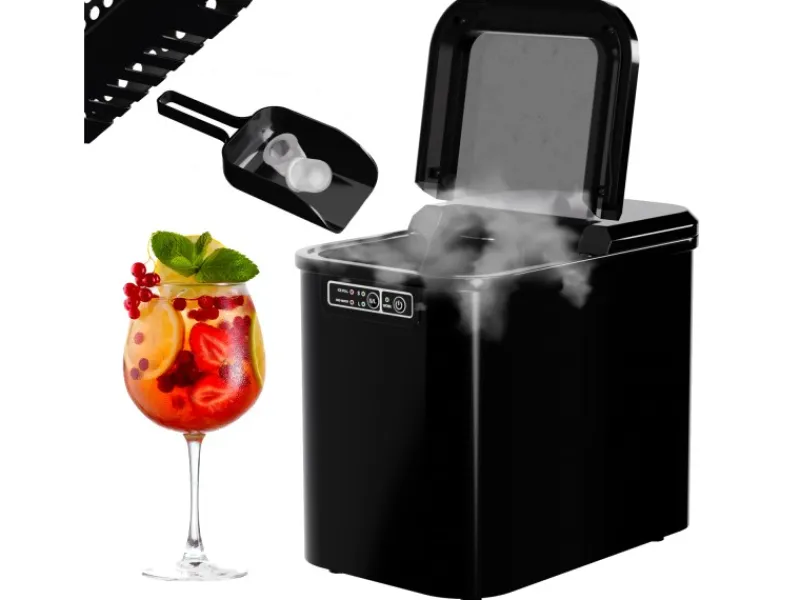 Eiswürfelmaschine Ice Maker Eiswürfelbereiter Schwarz Kunststoff*Tronitechnik New