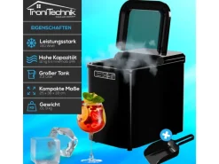 Eiswürfelmaschine Ice Maker Eiswürfelbereiter Schwarz Kunststoff*Tronitechnik New