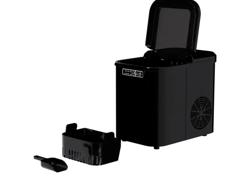 Eiswürfelmaschine Ice Maker Eiswürfelbereiter Schwarz Kunststoff*Tronitechnik New