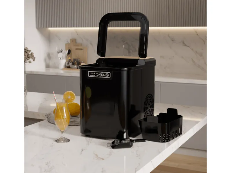 Eiswürfelmaschine Ice Maker Eiswürfelbereiter Schwarz Kunststoff*Tronitechnik New