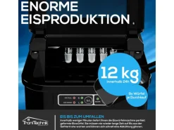 Eiswürfelmaschine Ice Maker Eiswürfelbereiter Schwarz Kunststoff*Tronitechnik New