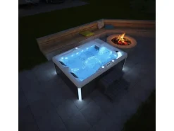 Outdoor Whirlpool Spa Elba  Aussen Badewanne Weiss 210Cm X 150Cm Mit Heizung Hydromassage Bluetooth*Tronitechnik Best