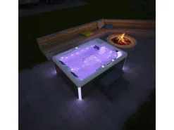 Outdoor Whirlpool Spa Elba  Aussen Badewanne Weiss 210Cm X 150Cm Mit Heizung Hydromassage Bluetooth*Tronitechnik Best