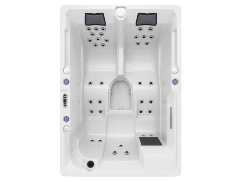 Tronitechnik Outdoor Whirlpools|Outdoor Whirlpool Spa Elba Aussen Weiss 210Cm X 150Cm Mit Heizung Hydromassage Bluetooth Inkl Treppe