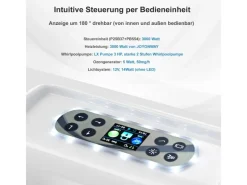 Outdoor Whirlpool Spa Elba  Weiss 210Cm X 150Cm Mit Heizung Hydromassage Bluetooth Und Farblichtherapie*Tronitechnik Best