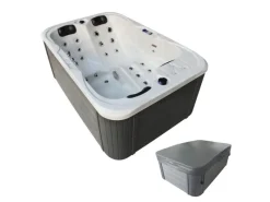 Tronitechnik Outdoor Whirlpools|Outdoor Whirlpool Spa Tino Pro Mit Isolierung Weiss Silber Marmoriert  195Cm X 127Cm Heizung Hydromassage