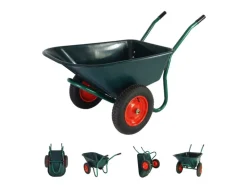 2 Rad Schubkarre 100 L 160 kg Luftrad Metallfelge Grün*TRUTZHOLM Outlet