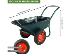 2 Rad Schubkarre 100 L 160 kg Luftrad Metallfelge Grün*TRUTZHOLM Outlet