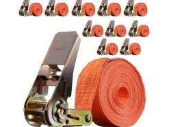 TRUTZHOLM Quads|10 Stück Spanngurte mit Ratsche 6m 1000kg 1 Teilig zur Ladungssicherung