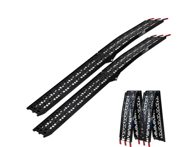 TRUTZHOLM Quads|2x Auffahrrampe Klappbar 228 cm Traglast 680 kg Schwarz