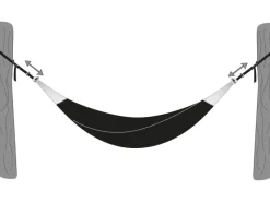 Weitere Gartenmöbel|Campingzubehör|T-Strap Hängegurt-Set für Hängematte Schwarz