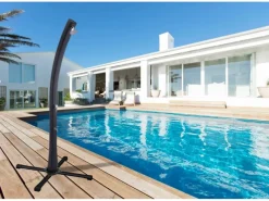 Summer Fun Outdoor Duschen|Universal Standfuß Verstellbar für Gartenduschen 10 cm x 80 cm x 80 cm Schwarz