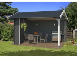 Gartenlauben|Unterstand / Lounge Kirian 300 28 mm Fundamentmaß 3800 x 3000 mm