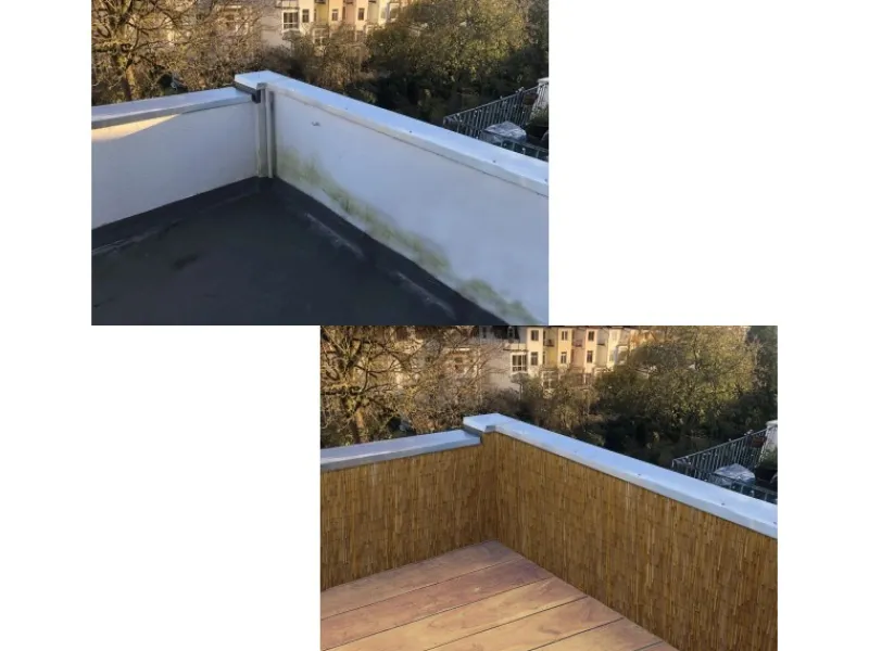 urfence Balkonsichtschutz|Sichtschutz Schilf 110 x 600 cm Braun