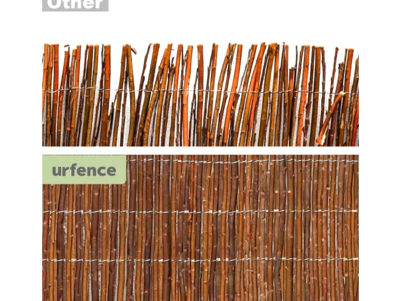 urfence Balkonsichtschutz|Sichtschutz Weide 100 x 300 cm Braun