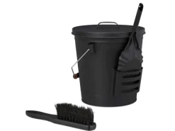 Ascheeimer Set 15 l 3-teilig Schwarz*Valo Clearance