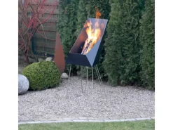 Vasner Feuerkörbe|Merive M4 Feuerkorb mittelhoch eckig Schwarz