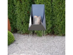 Vasner Feuerkörbe|Merive M4 Feuerkorb mittelhoch eckig Schwarz